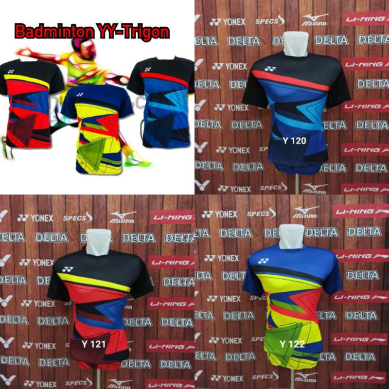 Kaos Badminton Yonex Baju Kaos Yonex YY-Trigon Kaos Olahraga Badminton Bulutangkis Murah