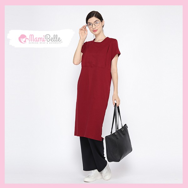 

Mamibelle Miji Tunik Hamil & Menyusui Burgundy Premium