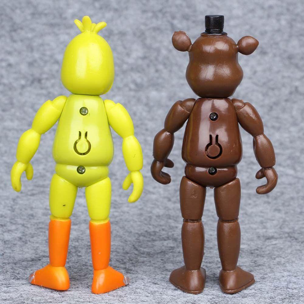 【 ELEGANT 】 Lima Malam Di Freddy's Lightening Toy Gift Mobil Dekorasi Figure Toy Bonnie Anime Peripheral Freddy Bear Model Koleksi