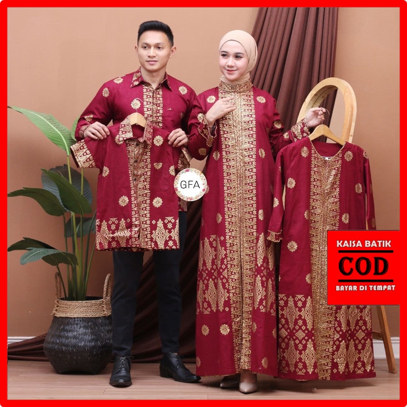 Jual Baju Batik Couple Keluarga Batik Gamis Baju Couple Batik Set ...