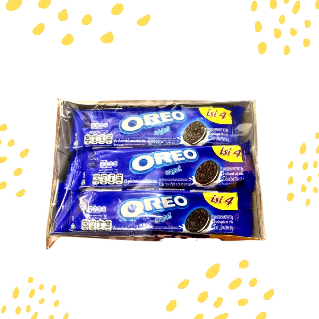 Oreo Vanilla Original 38gr Baru Pack isi 4