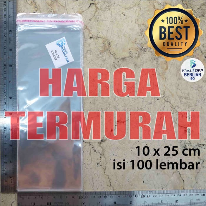 

Stok Ready Plastik OPP 10X25CM KW1 100LBR Lem atau Seal Berkualitas
