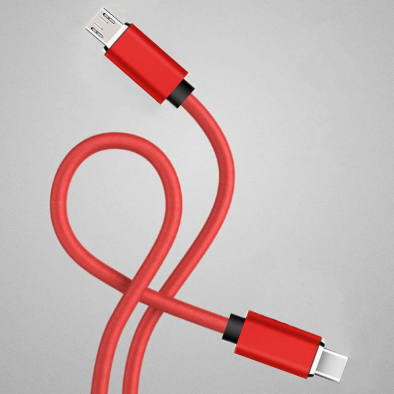 Cre Kabel Data / Charger OTG USB 3.1 Tipe C Male Ke Micro USB Male Untuk Handphone / Tablet / Laptop