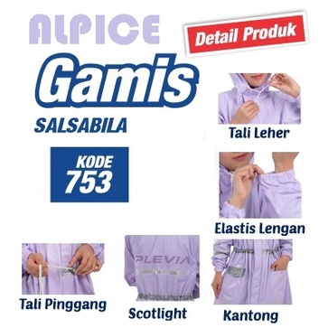 Jas Hujan Ponco Lengan Gamis Salsabila Plevia 753