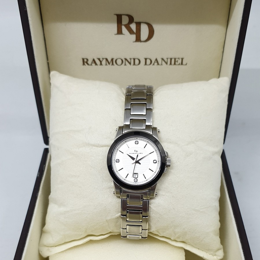 Raymond Daniel RD229D Silver Ring Black, Jam Tangan Wanita, Original