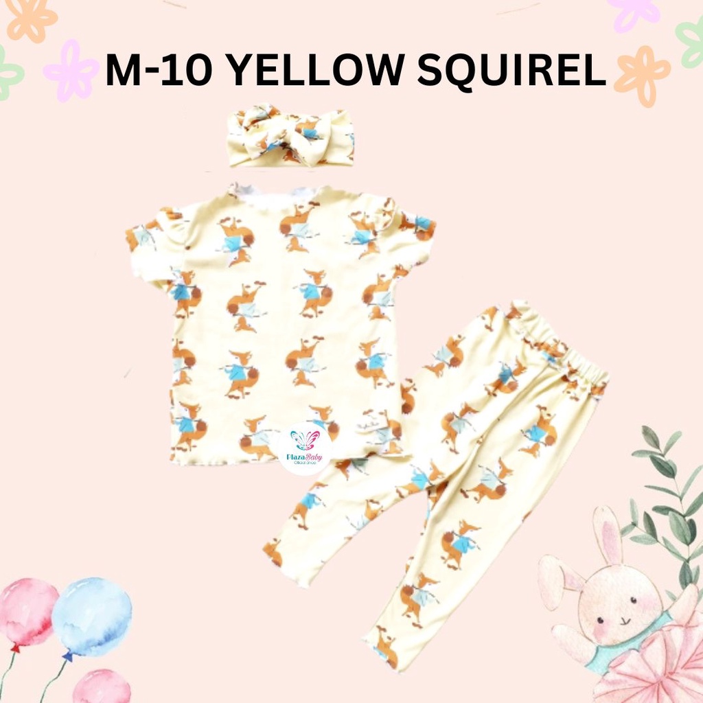 SALE 10.10 Plazababyku MX MIKHA setelan bayi motif bunga yang lucu free headband PART2