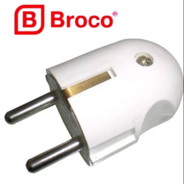 STEKER BROCO ARDE 13330 220V AC PUTIH 16A COLOKAN SNI ORIGINAL