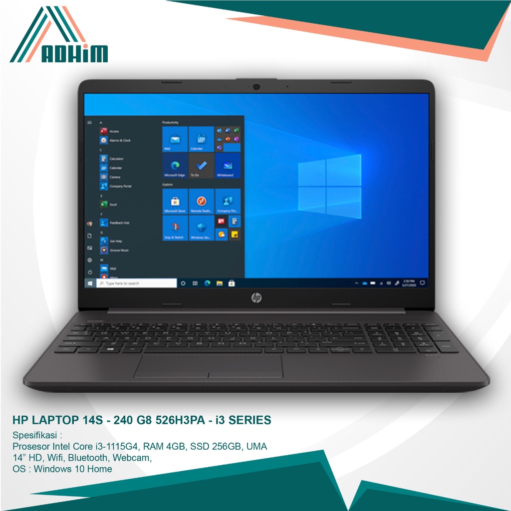 HP Laptop 14S - 240 G8 526H3PA - i3 Series Garansi Resmi