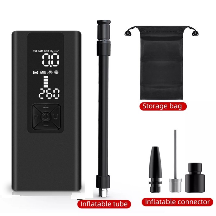 Mini Portable Air Pump Electric Pompa Angin Ban Elektrik  Sepeda Motor Mobil Car Wireless 8000 MAH