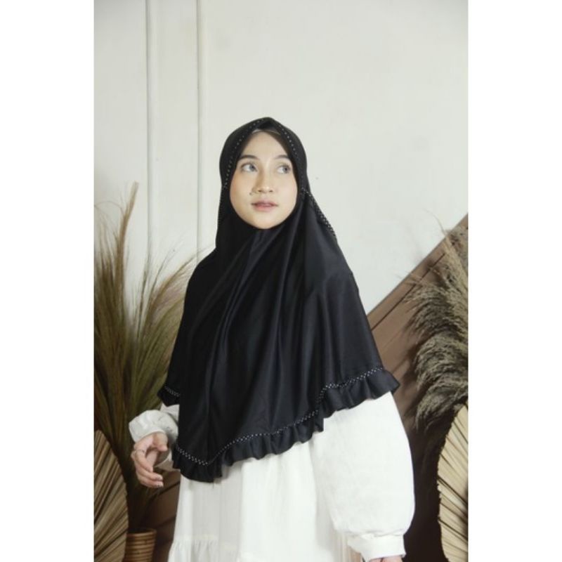 Kerudung dewasa Jumbo Latifa Polka Rempel Premium  |fashion