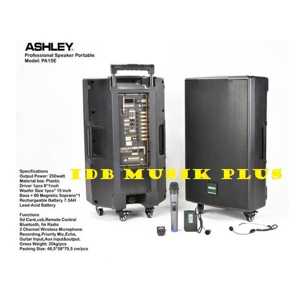 Speaker Portable Meeting 15" Ashley Pa15E / Pa 15E / Pa 15 E Original