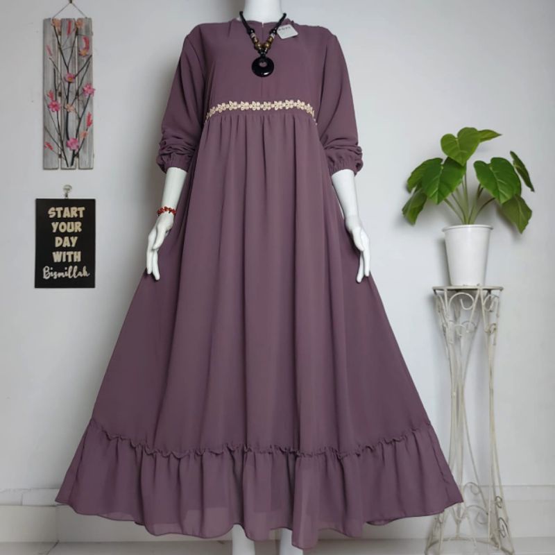Gamis ceruty renda