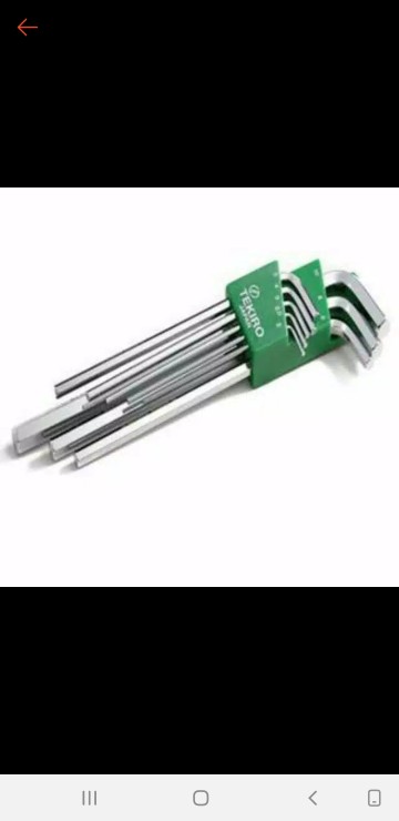 Kunci L Set Tekiro 8 Pcs Kunci L Tekiro Panjang Tekiro Original (2-10mm) 8pcs