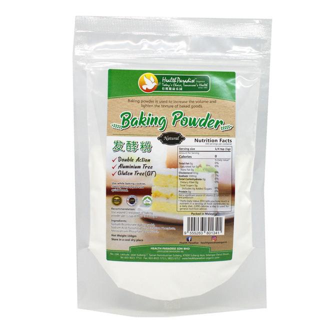 

Health paradise natural aluminium free baking powder double acting150 TERLARIS TERPERCAYA ORIGINAL