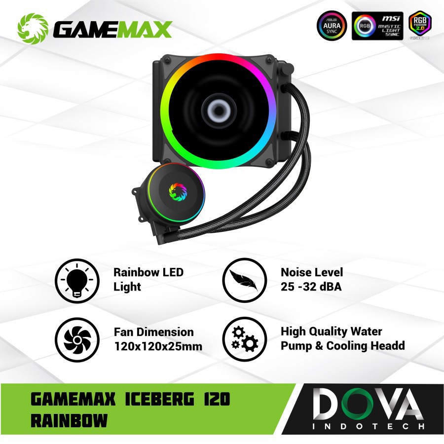 Gamemax Iceberg 120 rainbow ARGB Water Cooling