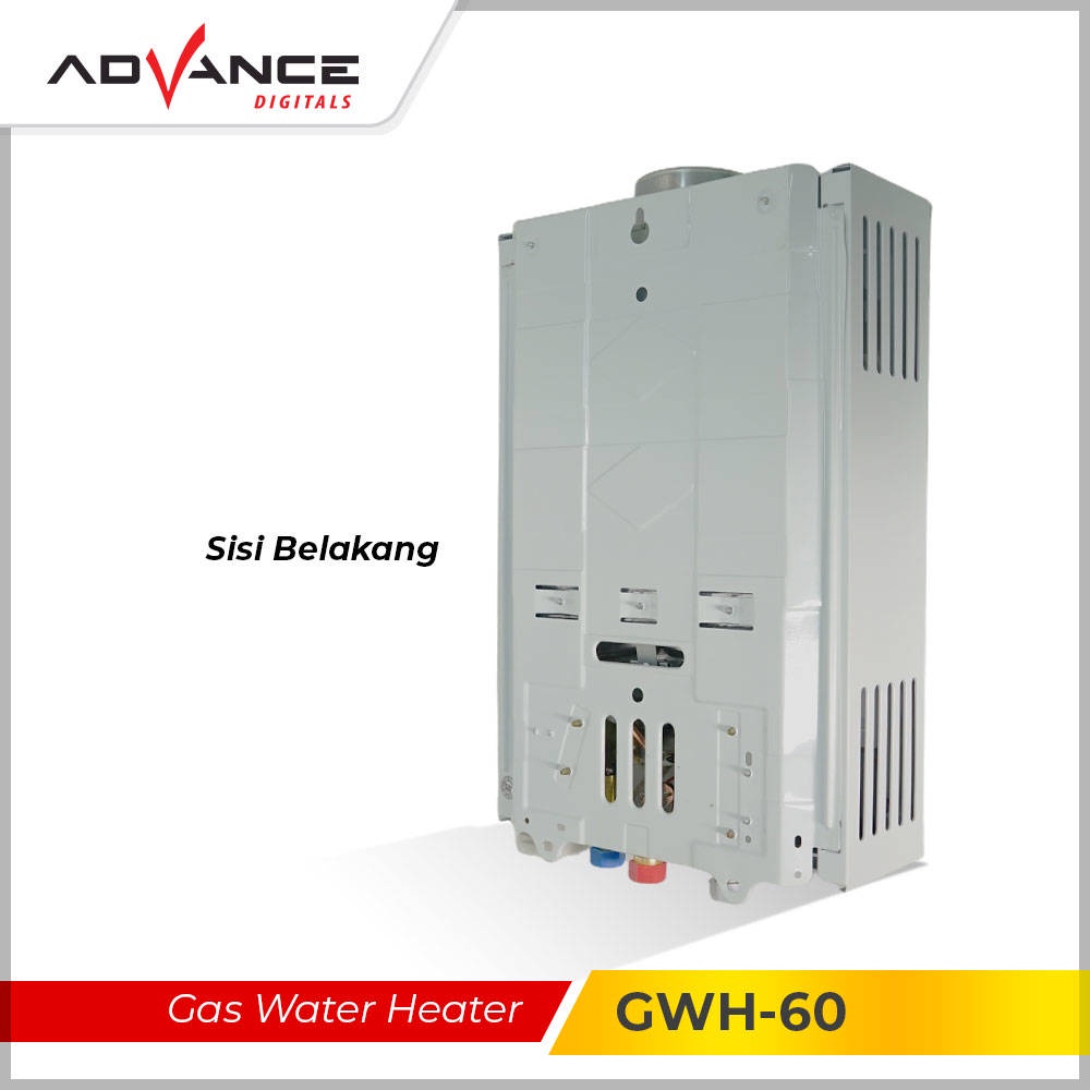 【Garansi 1 tahun】ADVANCE WATER HEATER GAS KAPASITAS 6 LITER