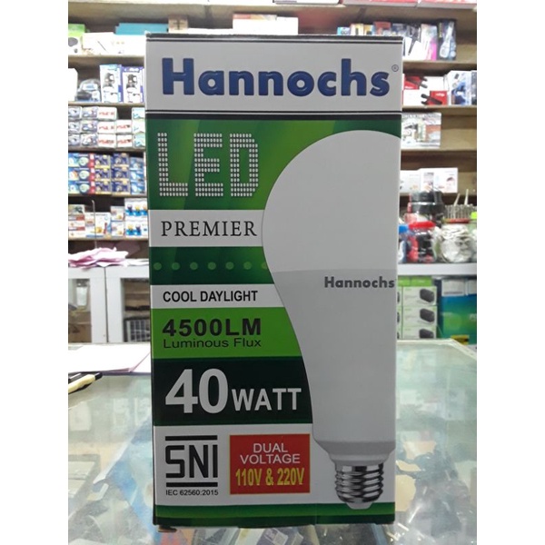 Hannochs led 40 watt lampu bias bohlam putih murah