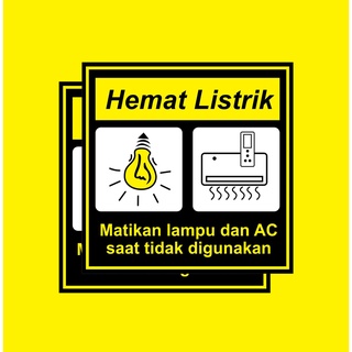 Jual STIKER VINYL HEMAT LISTRIK 10 x 10 CM SING RAMBU K3 | Shopee Indonesia