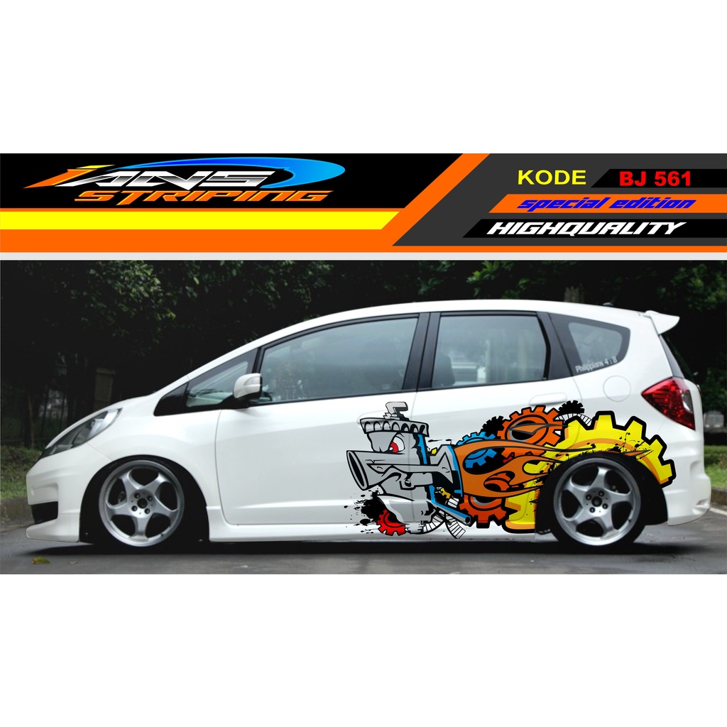 DECAL STIKER MOBIL JAZZ BRIO SWIFT AGYA / DECAL MOBIL / VARIASI STICKER UNTUK MOBIL / DECAL STIKER