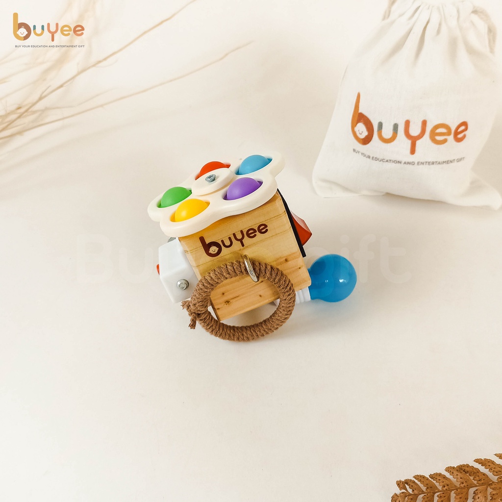 BUSY CUBE BUYEE GIFT | Mainan Edukasi Montesori Balita | Kubus Main | Wooden toys