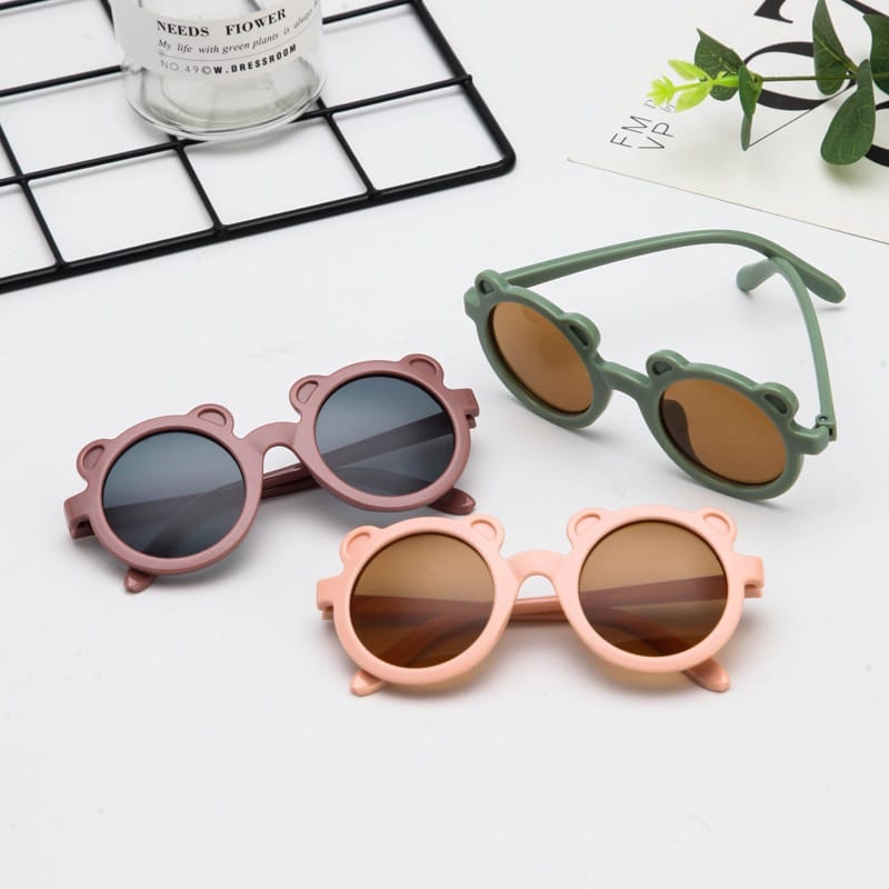 Kacamata Anak Beruang Fashion Telinga Beruang Kacamata Hitam High Quality Kids RK4