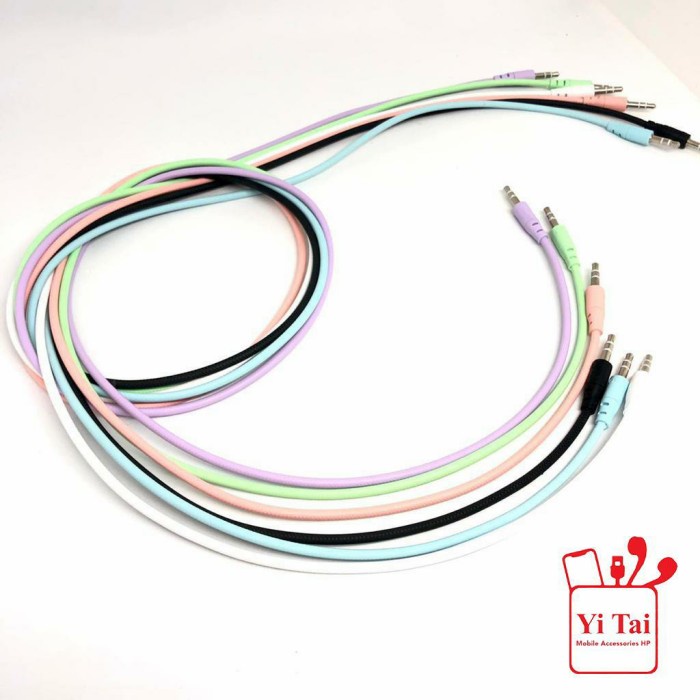 KABEL AUX 1 KE 1 MACARON - KABEL JACK AUDIO 1 KE 1 YI TAI AUX-11