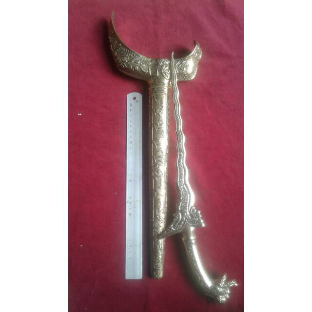 Keris nogo kembar panjang total 50 cm