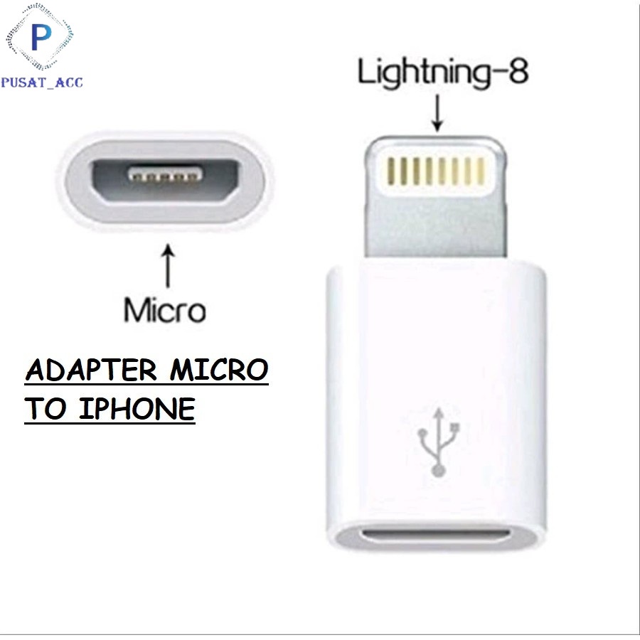 Konektor Connector Micro USB ke iP 5 6 7