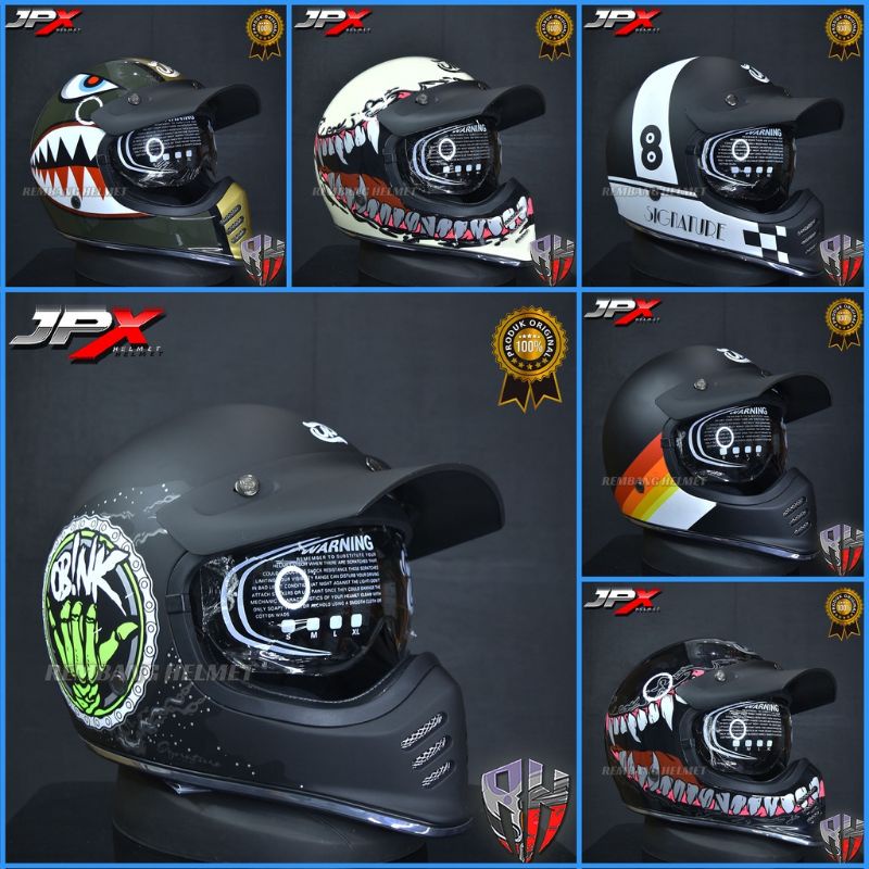 HELM CAKIL JP SIGNATURE MOTIF SNI / HELM CAKIL JP PREMIUM/ HELM CAKIL DANA PELAJAR helm motor Cakil 