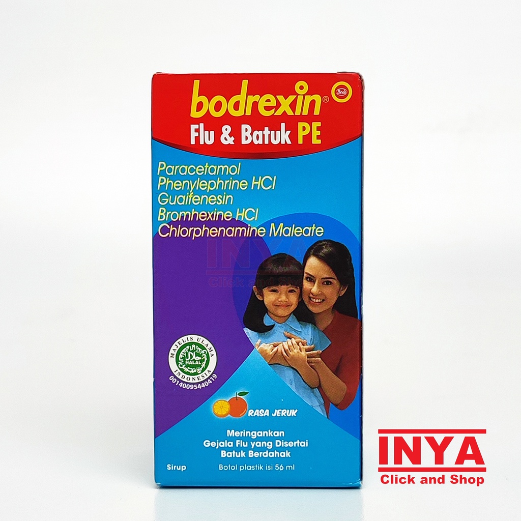 BODREXIN FLU DAN BATUK PE RASA JERUK 56ml - Obat Batuk &amp; Flu