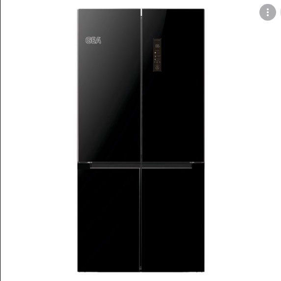 KULKAS GEA G4D 586 LEMARI ES 4 PINTU SIDE BY SIDE BLACK GLASS