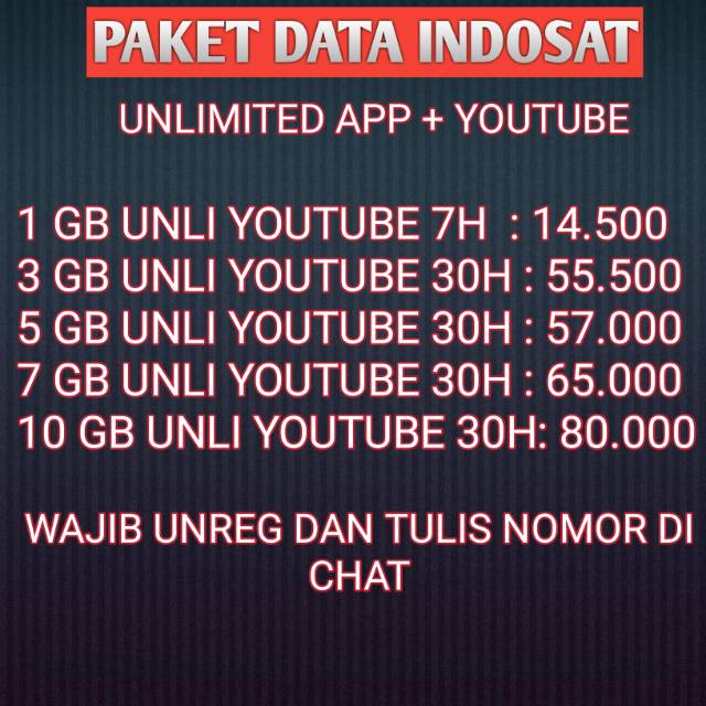 Paket data indosat unlimited