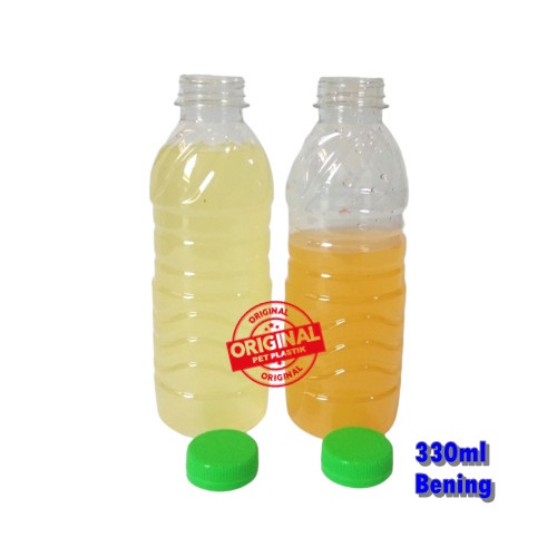 BOTOL JUICE PLASTIK MINUMAN 330ML TUTUP SN SEGEL WARNA WARNI BOTOL TRANSPARANT