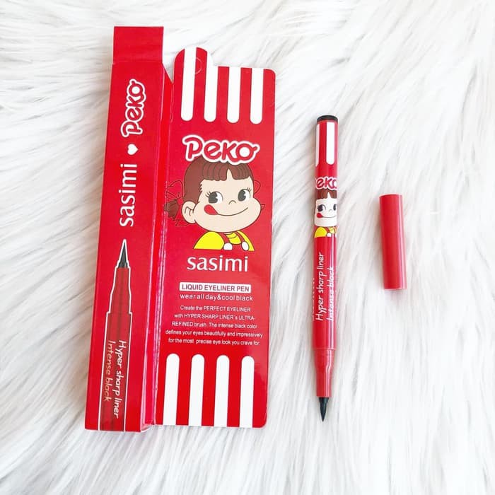 EYELINE SPIDOL SASIMI PEKO EYE LINER PEN INTENSE BLACK WATERPROOF