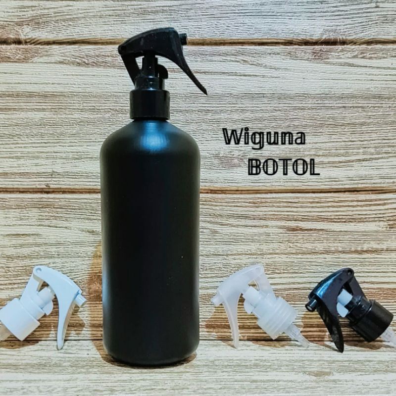 Botol Spray 500ml HDPE Hitam / Botol HDPE 500ml Hitam Tutup Triger Spray