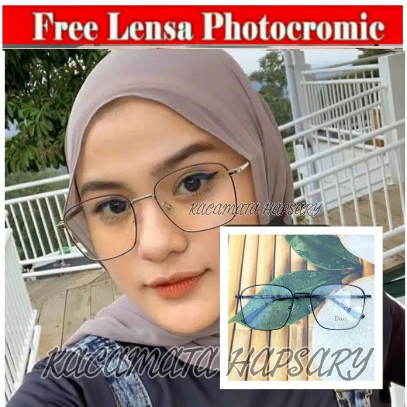 FRAME KACAMATA KOTAK | KACA MATA MINUS | FREE LENSA PHOTOCROMIC | KACAMATA PLUS | KACA MATA WANITA