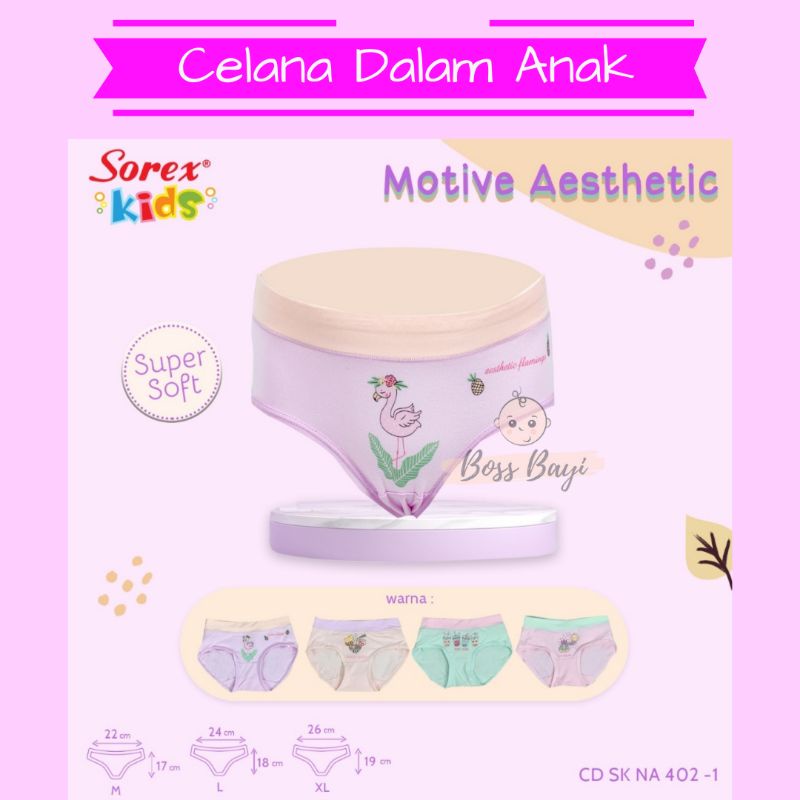 Sorex Kids CD Celana Dalam Anak Perempuan / Girl's Panties satuan per 1pc M,L,XL