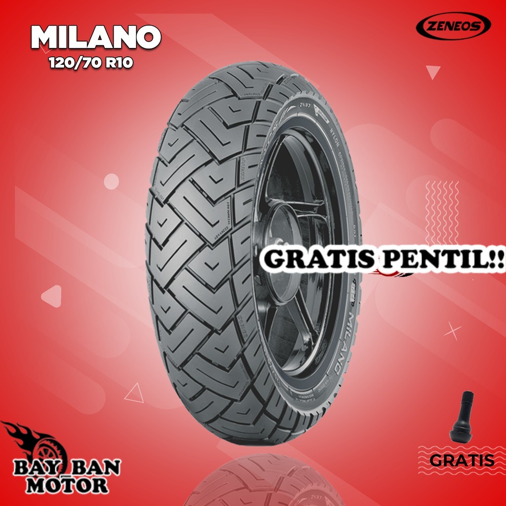 Ban Motor VESPA MATIC // ZENEOS MILANO 120/70 Ring 10 Tubeless