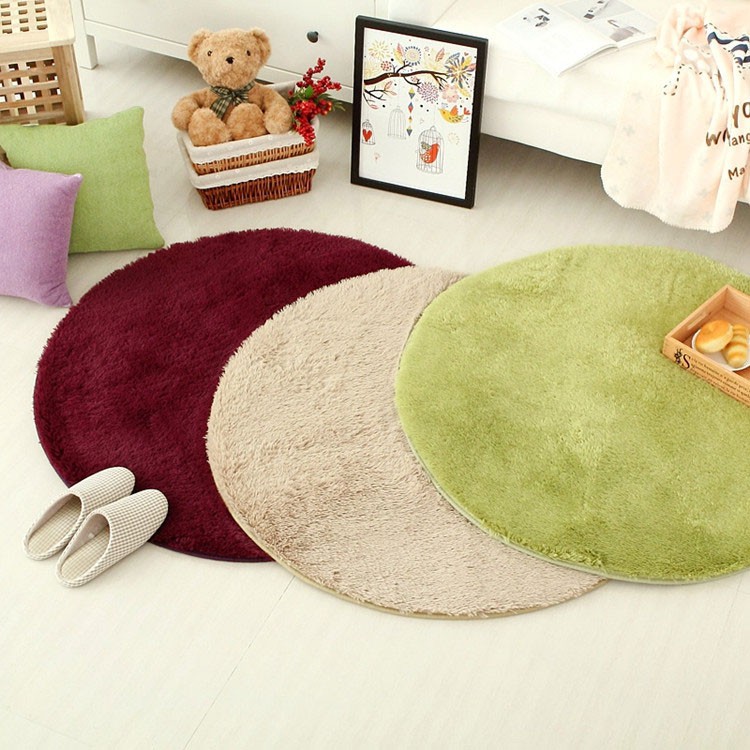 Karpet Bulu Model Bulat Dim. 80CM