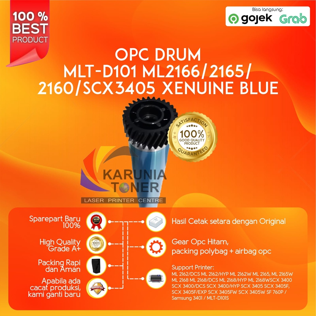 OPC DRUM XENUINE BLUE MLT D101 ML2166 2165 2162 2160 SCX3400 SCX3405