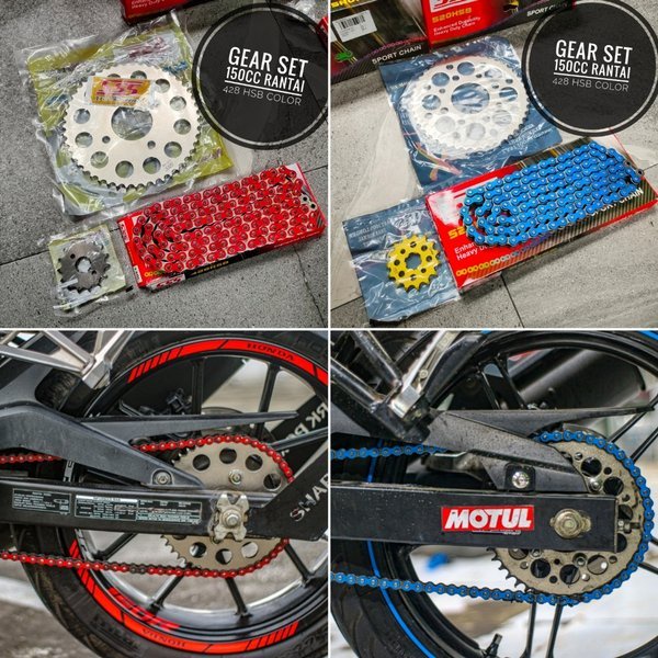 Readyy gear set cbr 150 cbr150 cb150 cb 150 megapro sonic gir set sss did tk sinnob xtreme rante