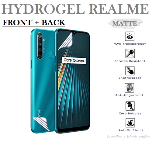 PWY MATTE HYDROGEL anti gores REALME C15 / REALME C12 / REALME C11 (2020 &amp; 2021) / REALME C3 / REALME C2 / REALME C1 DEPAN BELAKANG KAMERA