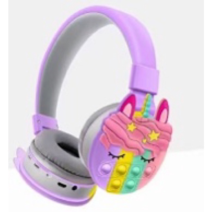 HEADPHONE / HEADSET  BLUETOOTH  MOTIF UNICORN POP IT SERI K-32