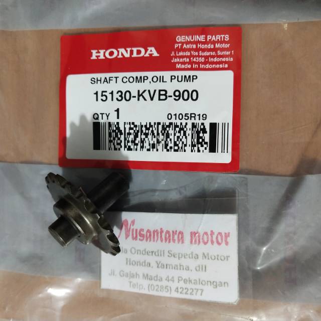 15130-KVB-900 As gigi pompa pump pom oli Vario Asli AHM
