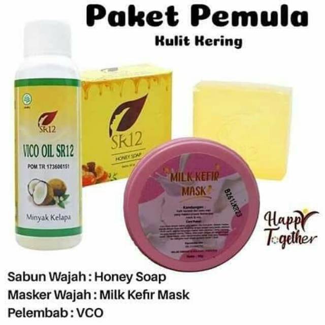 Paket pemula sr12 /untuk kulit berminyak jerawat dan kusam