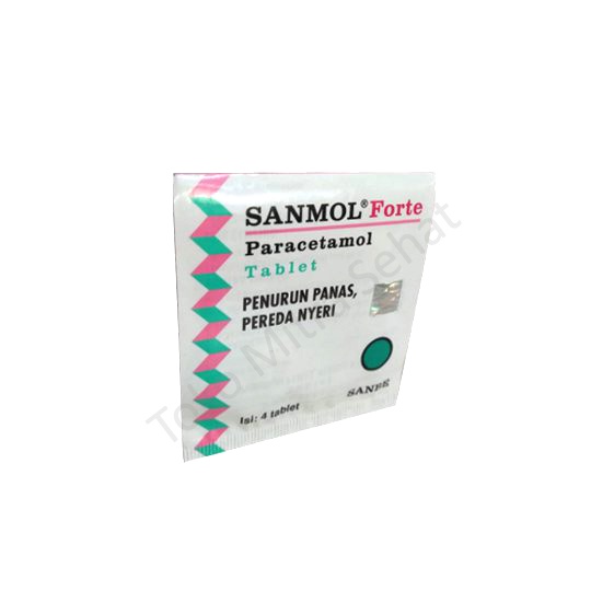 SANMOL FORTE PARACETAMOL ISI 4 Tablet / SANMOL TABLET FORTE / OBAT PENURUN PANAS / DEMAM / PEREDA NY