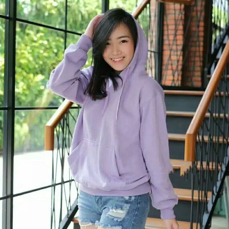 HOODIE LILAC ALL SIZE | HOODIE MURAH | HOODIE PASTEL | HOODIE UNGU | SWEATER LILAC