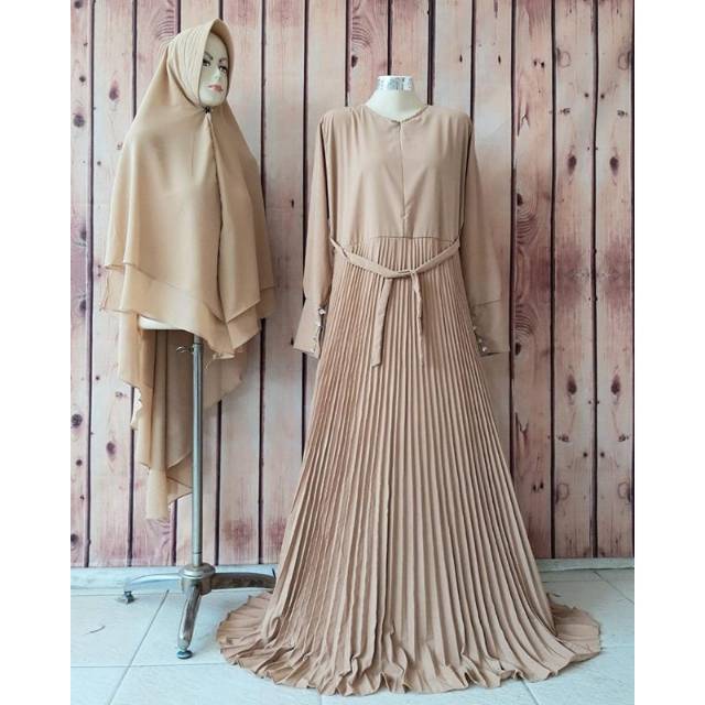 Gamis monalisa Plisket Jumbo