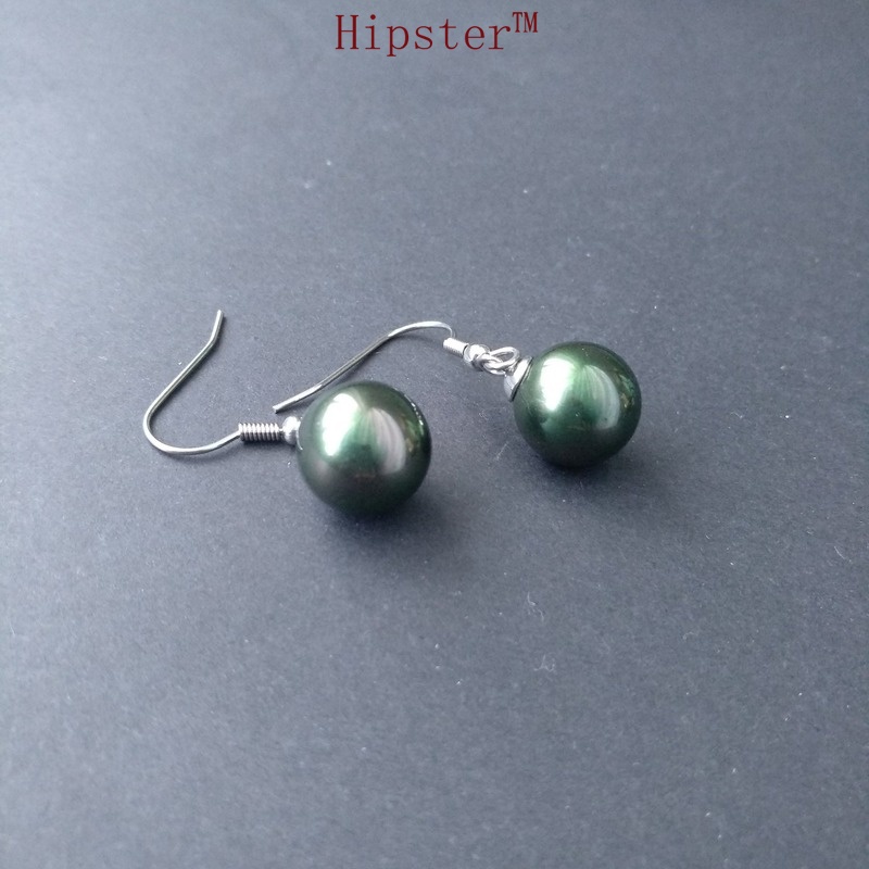 Hot Fashion Temperament Freshwater Natural Black Pearl Simple Earrings