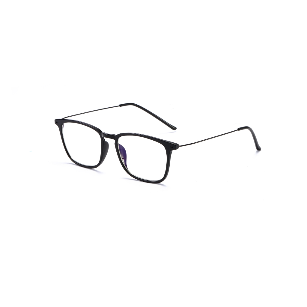 (YUZHU) Bayar di Tempat Retro Rectangle TR90 Frame Kacamata Bulat Anti Blue Eyeglasses Wanita/Pria